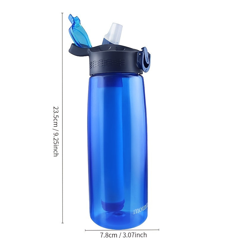 Portable Water Bottle with Purification System for Camping & Emergency