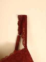 2 Pcs Lace Push Up Bra Comfy Everyday Lingerie Women's Underwear