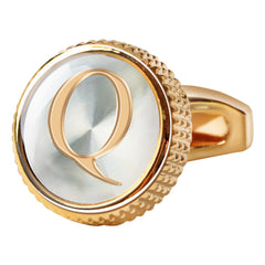 Men's Golden Letter Cufflinks Business Casual