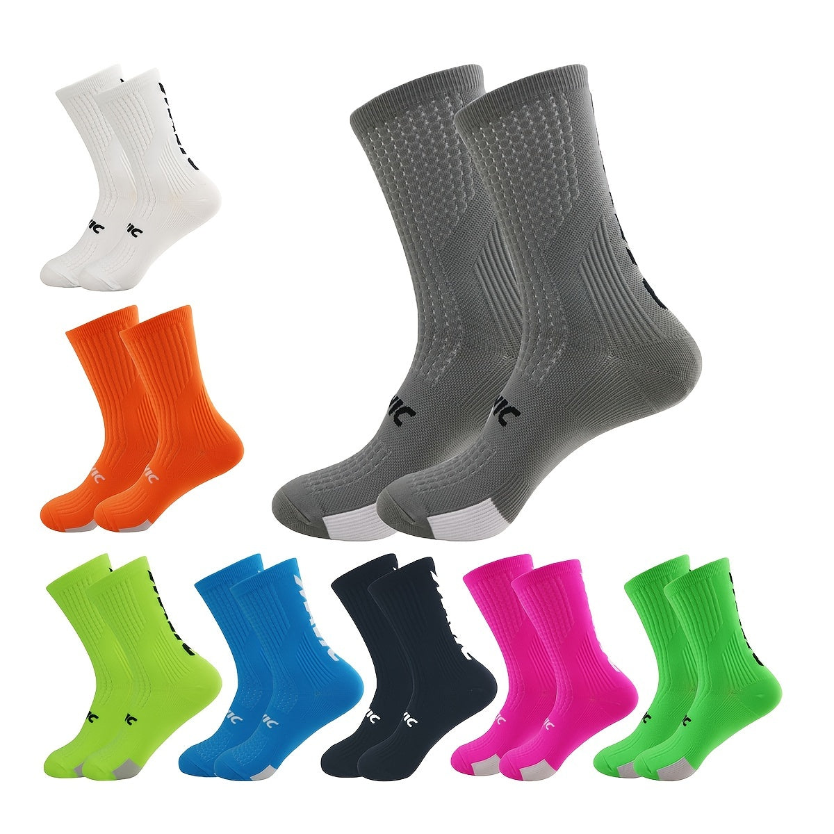 Breathable Mid-calf Socks for Outdoor Running Cycling