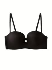Seamless Glossy Balconette Bras Breathable T shirt Bras Women's Lingerie