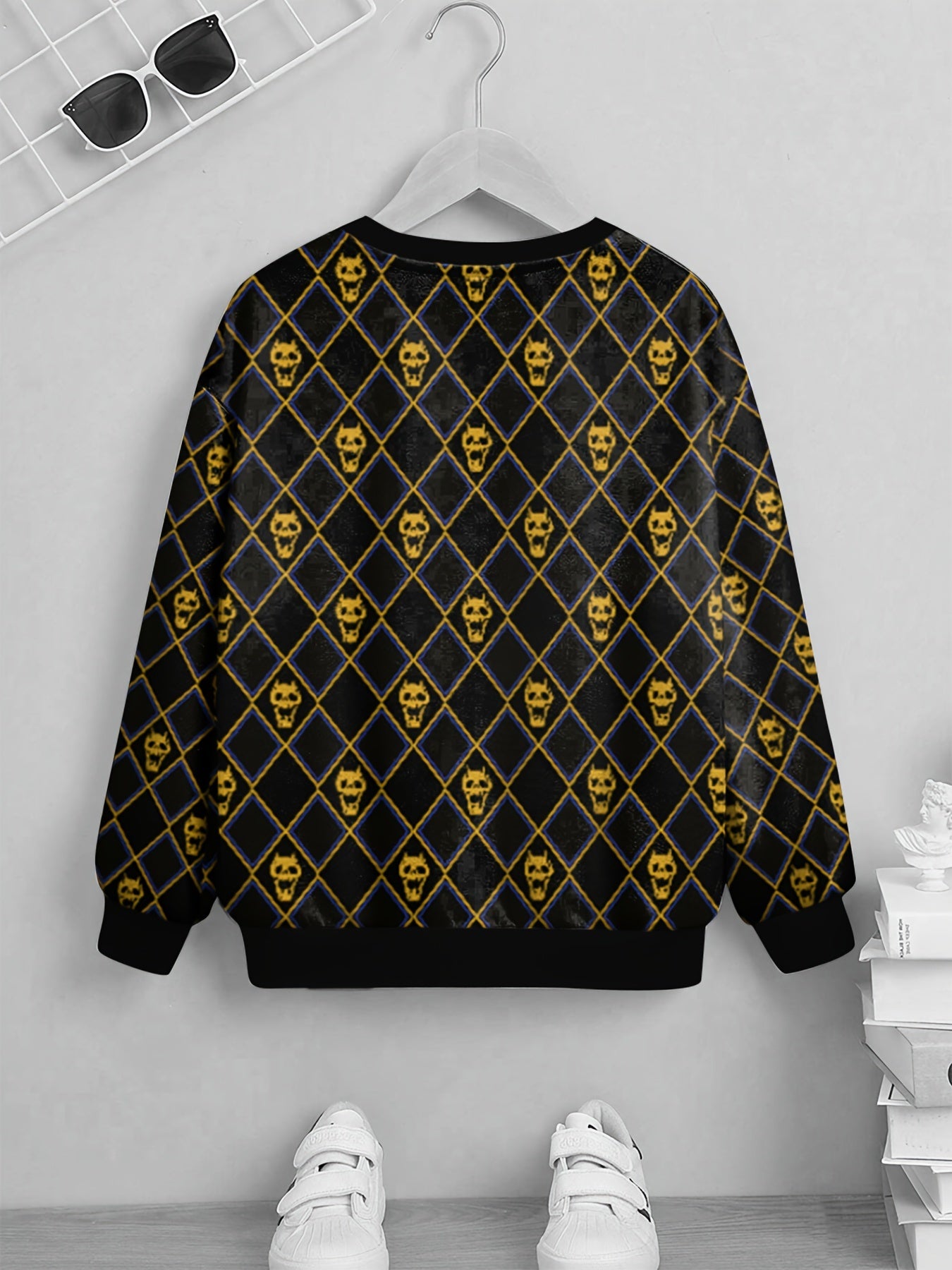 Teens Skull Halloween 3D Print Sweatshirt Kids Casual Pullover