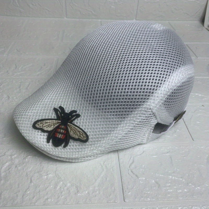 Little Bee Breathable Mesh Forward Hat Solid Beret