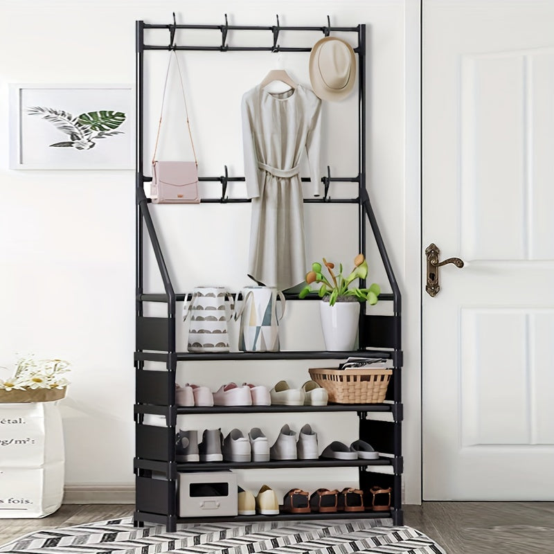 8-Hook Shoe Rack for Living Room Bathroom Hallway