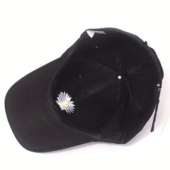 Unisex Daisy Embroidery Baseball Cap Lightweight Casual Dad Hats