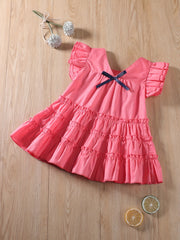 Baby Girls Ruffle Sleeve Dress for Summer