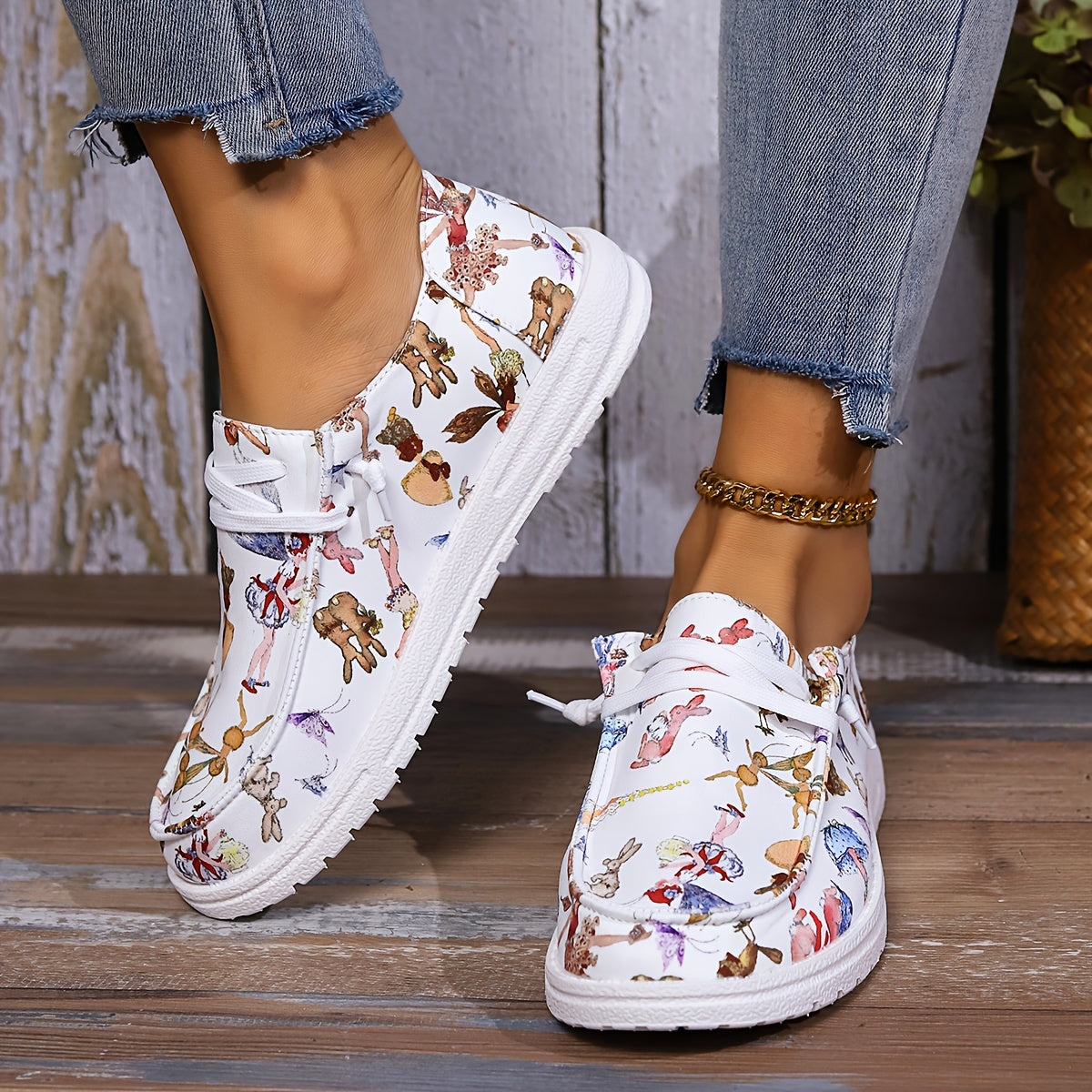 Women's Fairy Rabbit Butterfly Outdoor Skateboard Shoes