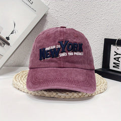 YORK 3D Embroidery Retro High Washed Denim Baseball Cap