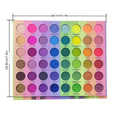48 Colors Rainbow Eyeshadow Palette Matte Metallic Shimmer Bright Tone