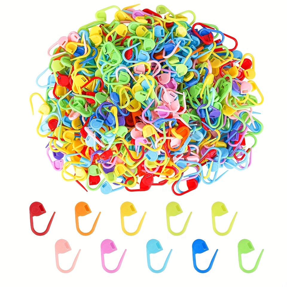 150pcs Colorful Knitting Markers Crochet Clips Locking Stitch Pla