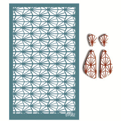 1pc 15X9cm Silk Screen Printing Template for Clay Earrings DIY