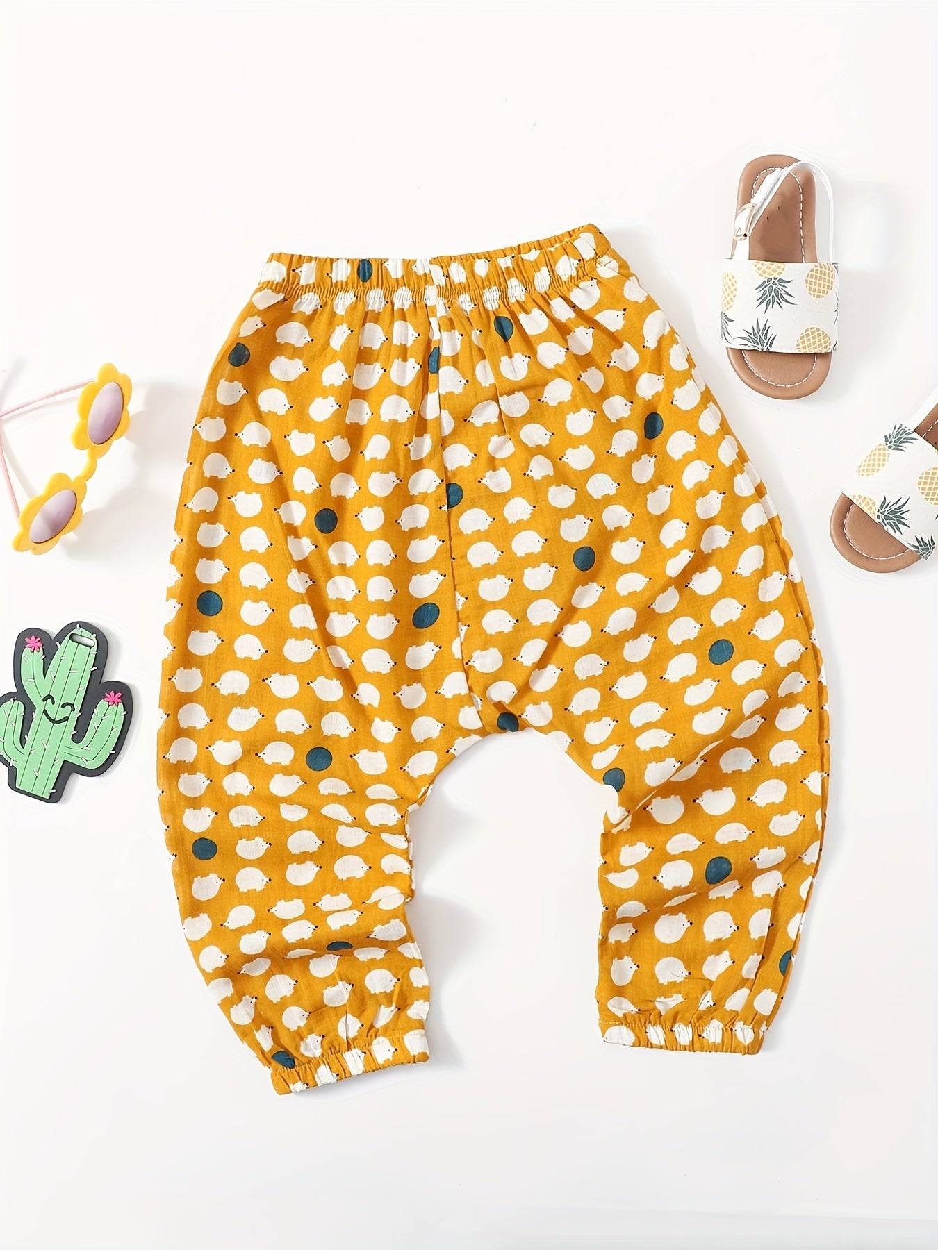 Toddler Girls Hedgehog Graphic Sweatpants Thin Casual Sport