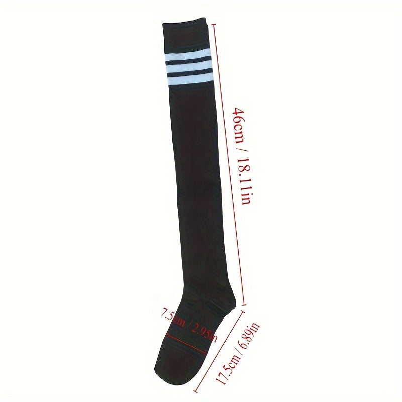 6 Pairs Knee High Socks Thigh High Over Knee Stockings Mixed Colors