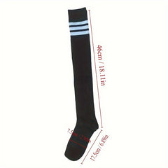 6 Pairs Knee High Socks Thigh High Over Knee Stockings Mixed Colors