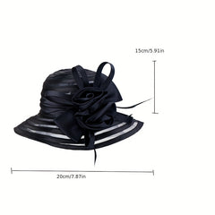 Crystal Yarn Hat Organza Beach Sun Top Hat Summer Sun Protection