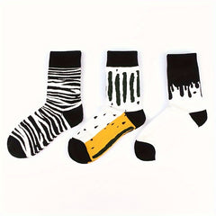 Funny Cartoon Print Mid Tube Socks for Women
