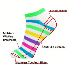 6 Pairs Candy Socks Women's Low Cut Ankle Socks