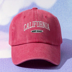 California Embroidery Baseball Cap Unisex Washed Distressed Dad Hats