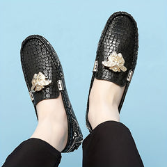 Men's Camo Print Slip On Loafers Smart Casual Dress Shoes