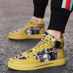Men's High Top Skate Shoes Lace up Sneakers