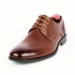 Men's Almond Toe Derby Shoes Lace up Front Dress Shoes