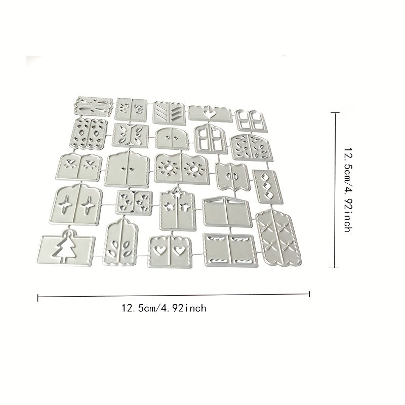 24pcs 3D Window Leaf Ring Metal Cutting Dies Scrapbook Craft Stamping Die