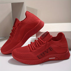 Women's Mesh Breathable Lace Up Sneakers Non slip Sports Shoes