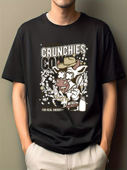Men's Cartoon Print T Shirt Active Casual Comfy Tee