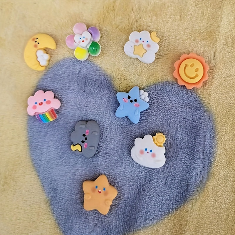 9pcs Weather Resin DIY Kit for Phone Case Hair Clip