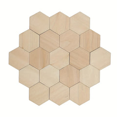 Hexagonal DIY Wood Chips Hexagon Blank Wood Chips Embellishments