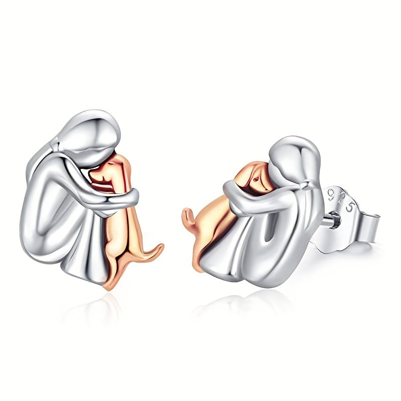 Cartoon Girls Dog Stud Earrings for Birthday Party