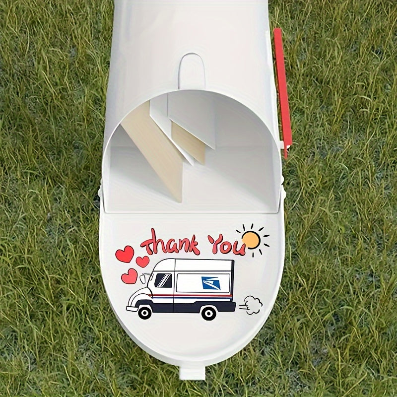 Thank You USPS Sticker For Mailbox Vinyl Expressing Love & Support, Mail Carrier