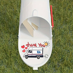 Thank You USPS Sticker For Mailbox Vinyl Expressing Love & Support, Mail Carrier