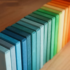 Colorful Wooden Domino Puzzle Toy Educational Building Blocks