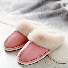 Women's Cozy Plush Home Slippers with Faux Fur Lining