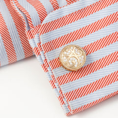 Zircon Inlaid Men's Shirt Cufflinks - Father's Gift