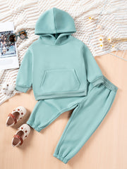 Toddler Boy's Thermal Outfit 2pcs Hoodie & Sweatpants Set