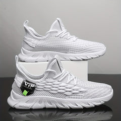 Men's Fish Scale Lace-Up Sneakers Lightweight Running Shoes