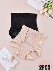 Mesh Stitching Tummy Control Slimming Panties Women's Underwear