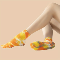 Tie dye Yoga Pilates Socks Non slip Yoga Grip Socks