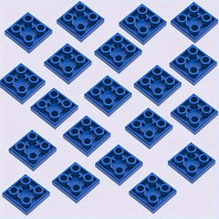 20pcs ABS Building Blocks Set 2x2 Inch Plates Low Walls