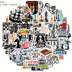 50pcs Cartoon Chess Game Series Stickers for Laptop Helmet Desktop
