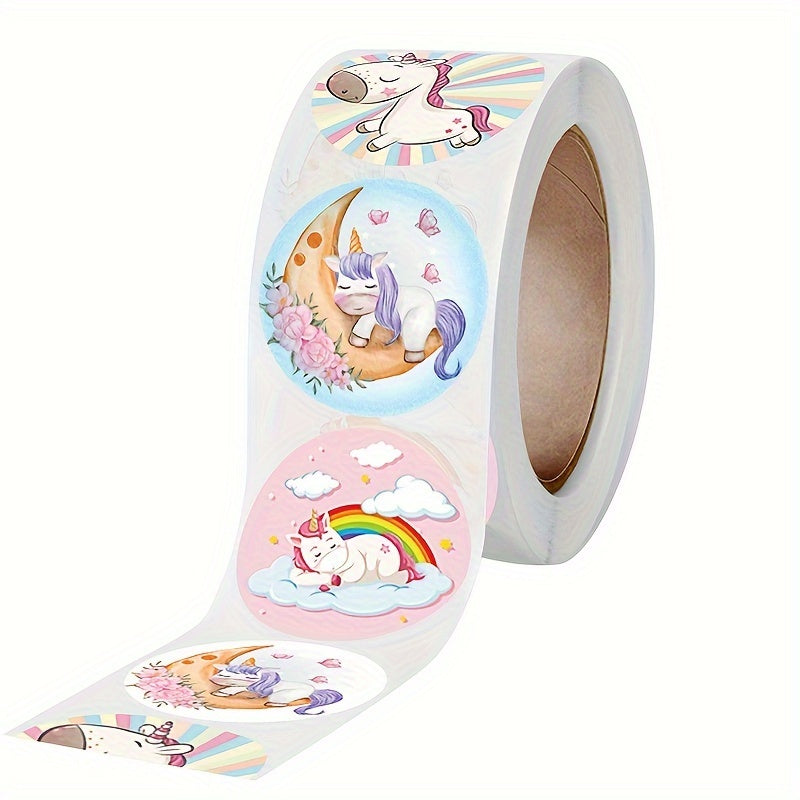 500pcs Cartoon Unicorn Fun Stickers for Students Decorative Envelope Seal Label