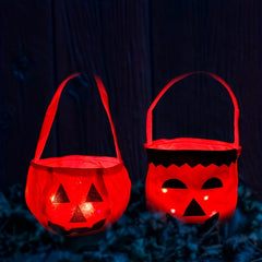 DIY Flashing Pumpkin Handbag LED Flashing Candy Bag
