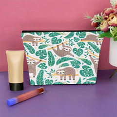 Sloth Pattern Cosmetic Bag For Women - Adorable Makeup Bags