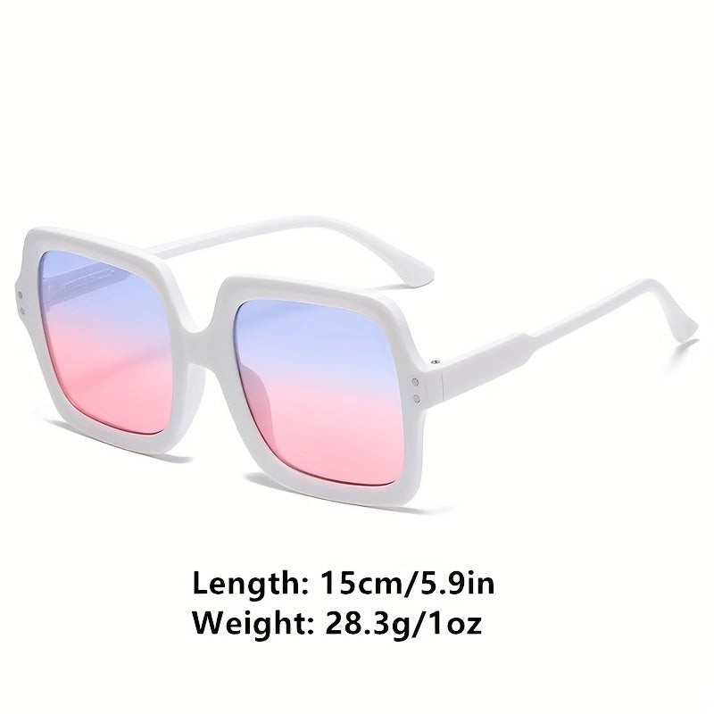 Square Sunglasses UV400 Ombre Lens Sun Shades Glasses