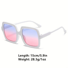 Square Sunglasses UV400 Ombre Lens Sun Shades Glasses