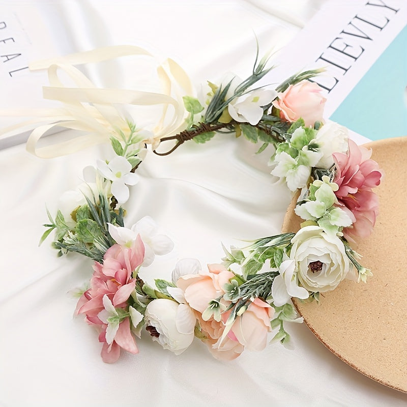 Girl s Simulated Rose Wreath Hair Accessories