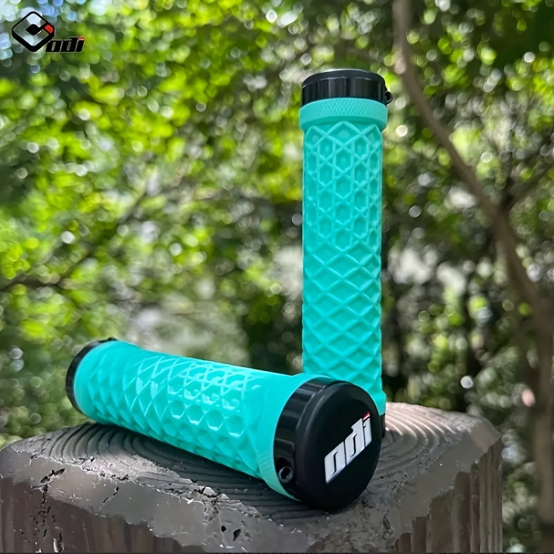 Vintage Small Cloth BMX Cycling Handlebar Grips Dual Lock Ring Set