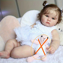 BZDOLL 60 Realistic Reborn Baby Doll with 3D Skin & Veins Soft Vinyl Limbs Dress